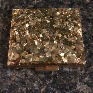 Vintage Art Deco Gold Mirror Compact